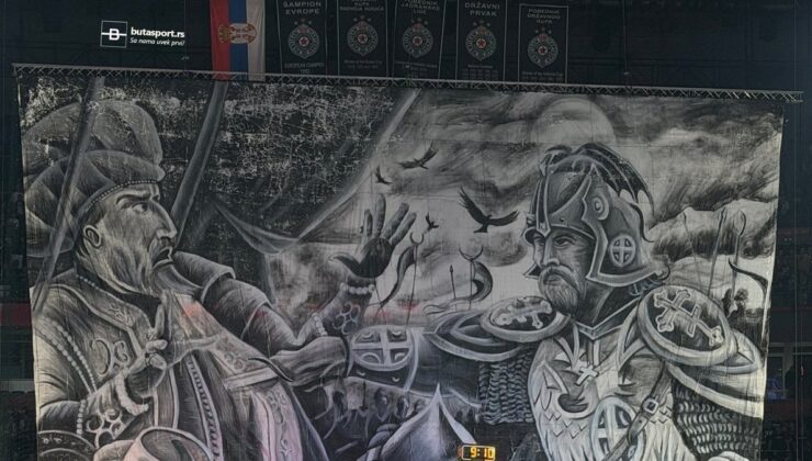 Partizan taraftarlarından Fenerbahçe Beko karşısında skandal hareket!