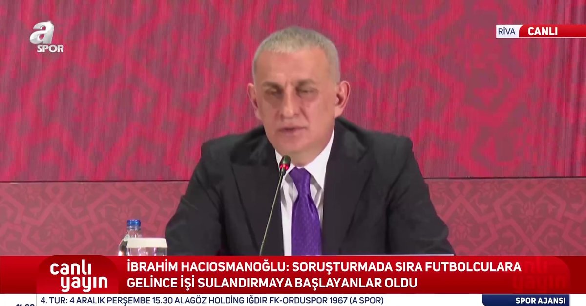 TFF Başkanı Hacıosmanoğlu: Başsavcı akın akın geliyor