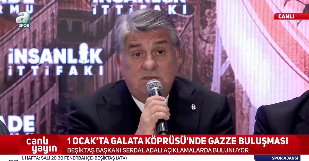 Beşiktaş Başkanı Serdal Adalı: Filistin'deki soykırıma sessiz kalmayacağız