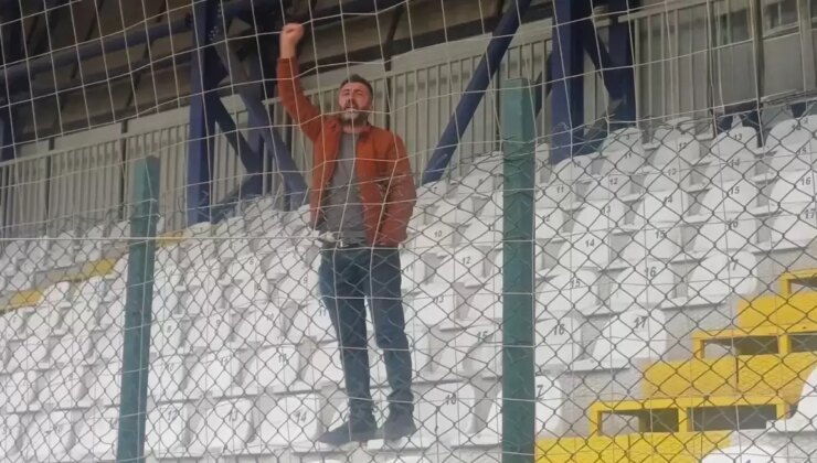 600 kilometre yol kat edip takımını tek başına destekledi