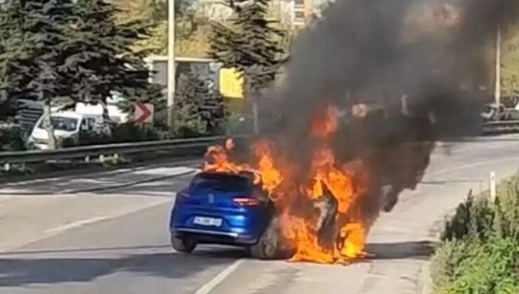 Süper Lig’in yıldızı ölümden döndü! Otomobil seyir halindeyken alev aldı