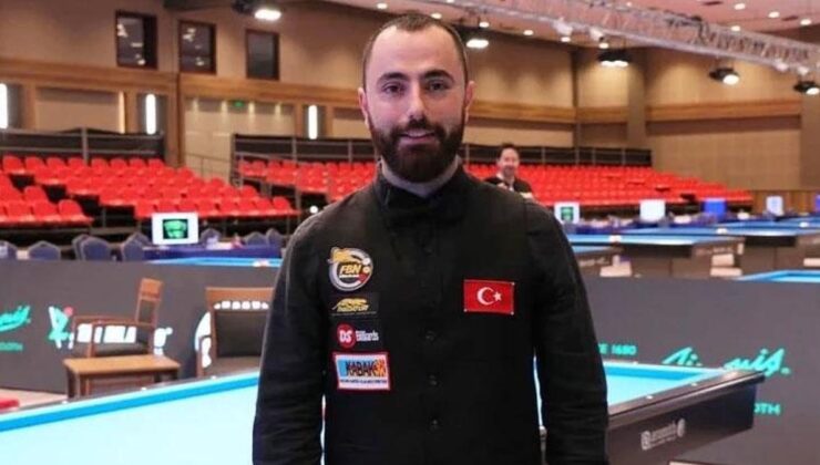 Türkiye 3 Bant Bilardo Şampiyonası’nda kazanan Berkay Karakurt
