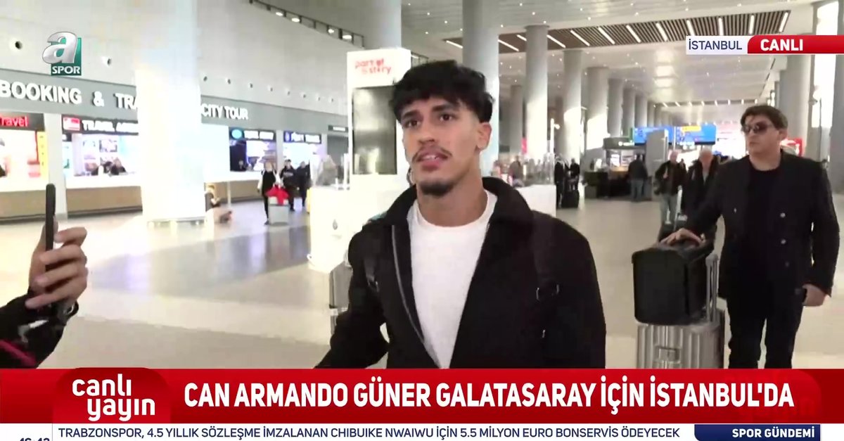 Can Armando Güner, Galatasaray için İstanbul'da!
