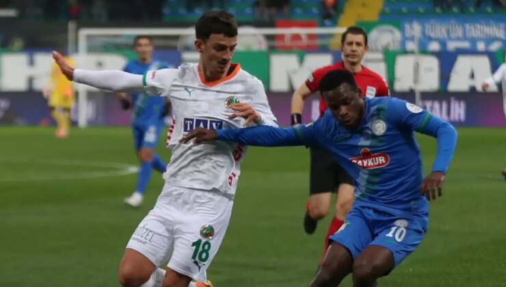 Çaykur Rizespor-Alanyaspor: 1-1 (Maç sonucu-yazılı özet)