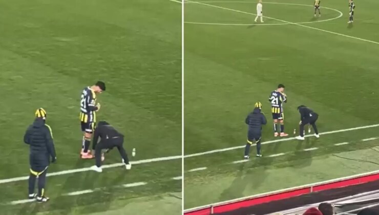Şişelerle taktik verdi! Alanyaspor-F.Bahçe maçına damga vuran görüntü