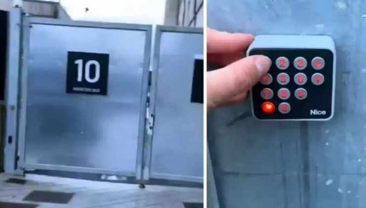 Yok artık: Kapı şifresi bomba! Elini kolunu sallayarak stada girdi