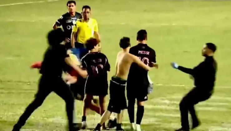 MLS Haberleri | Sahaya giren taraftar Messi’yi yere düşürdü