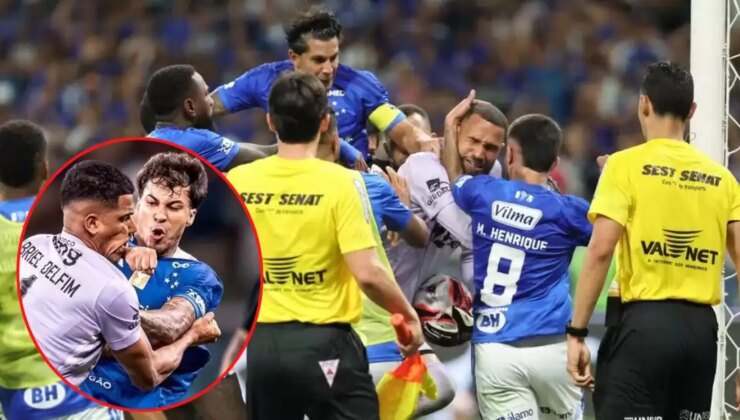 Bu maçta tekme, tokat, yumruk her şey var ama kırmızı kart yok! Hakem maçı bitirdi, polis koruması istedi