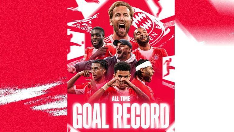 Bayern Münih 54 yıllık Bundesliga gol rekorunu kırdı