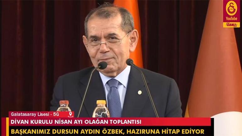 Galatasaray Başkanı Dursun Özbek şampiyonluk için iddialı konuştu Flaş gönderme Dosta, düşmana...