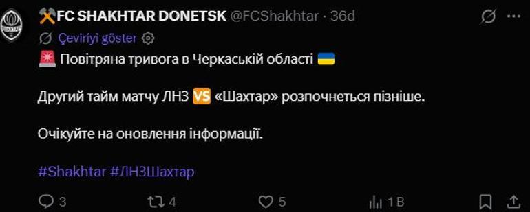 Hava saldırısı alarmı: Arda Turanın çalıştırdığı Shakhtarın maçında ortalık karıştı