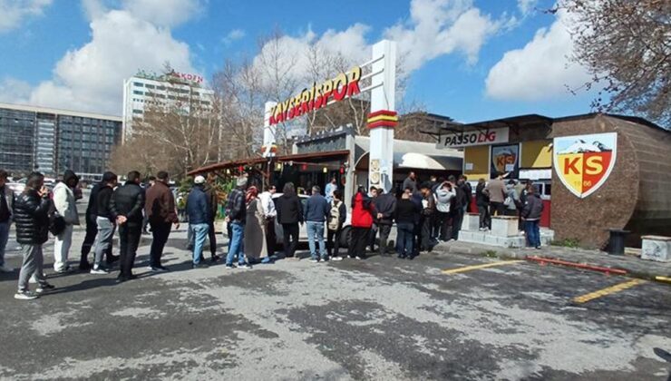 Kayserispor taraftarlarından Fenerbahçe maçının biletlerine büyük ilgi