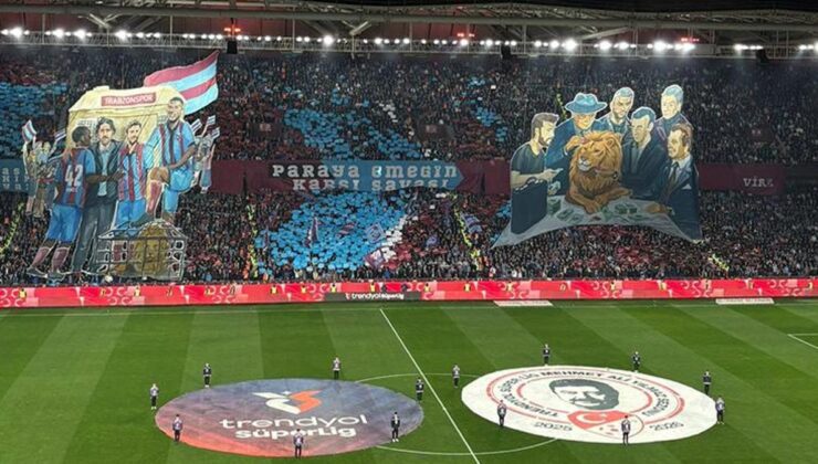 Trabzonspor-Galatasaray maçında olay koreografi! ‘Paraya karşı emeğin savaşı…’