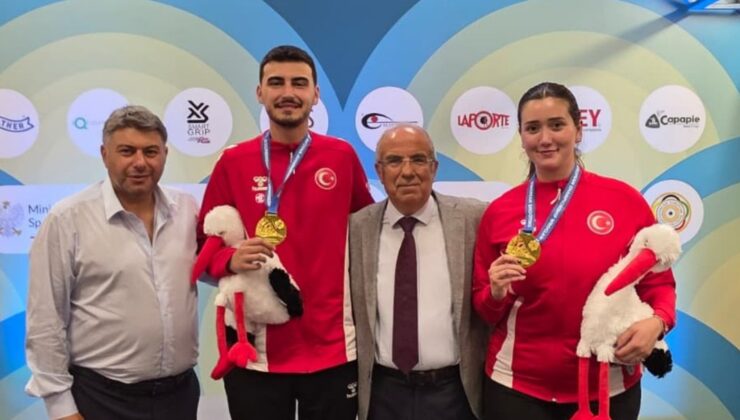 Milli atıcılar Şimal Yılmaz ile Fahrettincan Er, Avrupa şampiyonu