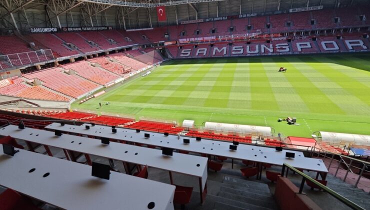 Samsun Yeni 19 Mayıs Stadyumu'ndaki basın tribünü yenilendi
