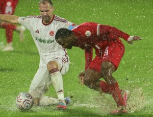 1.Lig maçına yağmur engeli