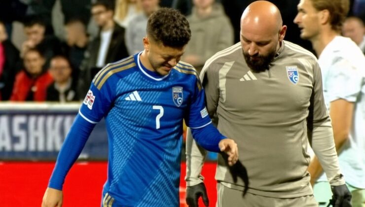 Kosova'da Milot Rashica devam edemedi