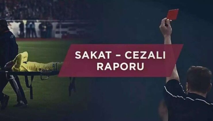 Süper Lig 9. hafta sakatlar, cezalılar ve eksikler listesi